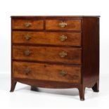 An early 19th century mahogany chest of drawers.