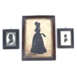 Three 19th century framed silhouettes.