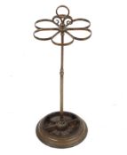 A Victorian brass stick stand.