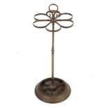 A Victorian brass stick stand.