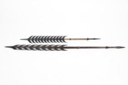 Two Solomon Islands barbed spears.