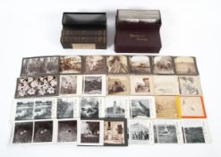 An Underwood & Underwood 'Through the Stereoscope Travel Library' containing a mix of world