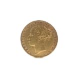A Victorian full sovereign. Victorian young head, dated 1884.