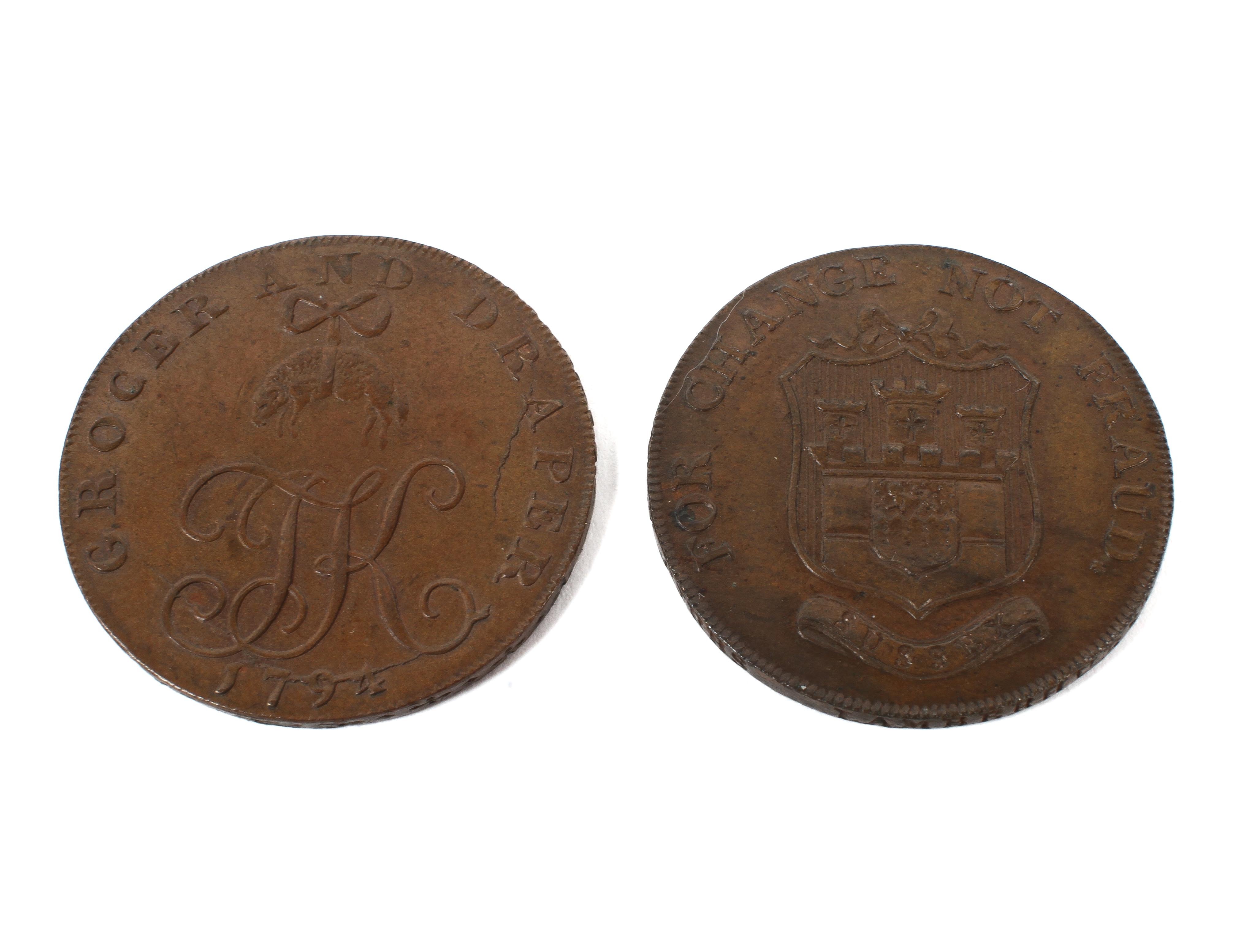 Two Kent 1794 half tokens - Image 2 of 2