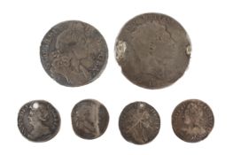 Six silver coins,