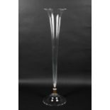 An Edwardian glass trumpet-shaped lily vase.