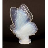 A Sabino Art Deco opalescent model of a butterfly. With etched marks to base, 15.
