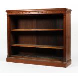 An Edwardian mahogany free standing open bookcase.