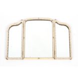 A contemporary painted triptych dressing table mirror.