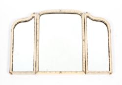 A contemporary painted triptych dressing table mirror.