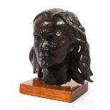 Nigel Konstam (b 1932), a bronze sculpture of a woman's head.
