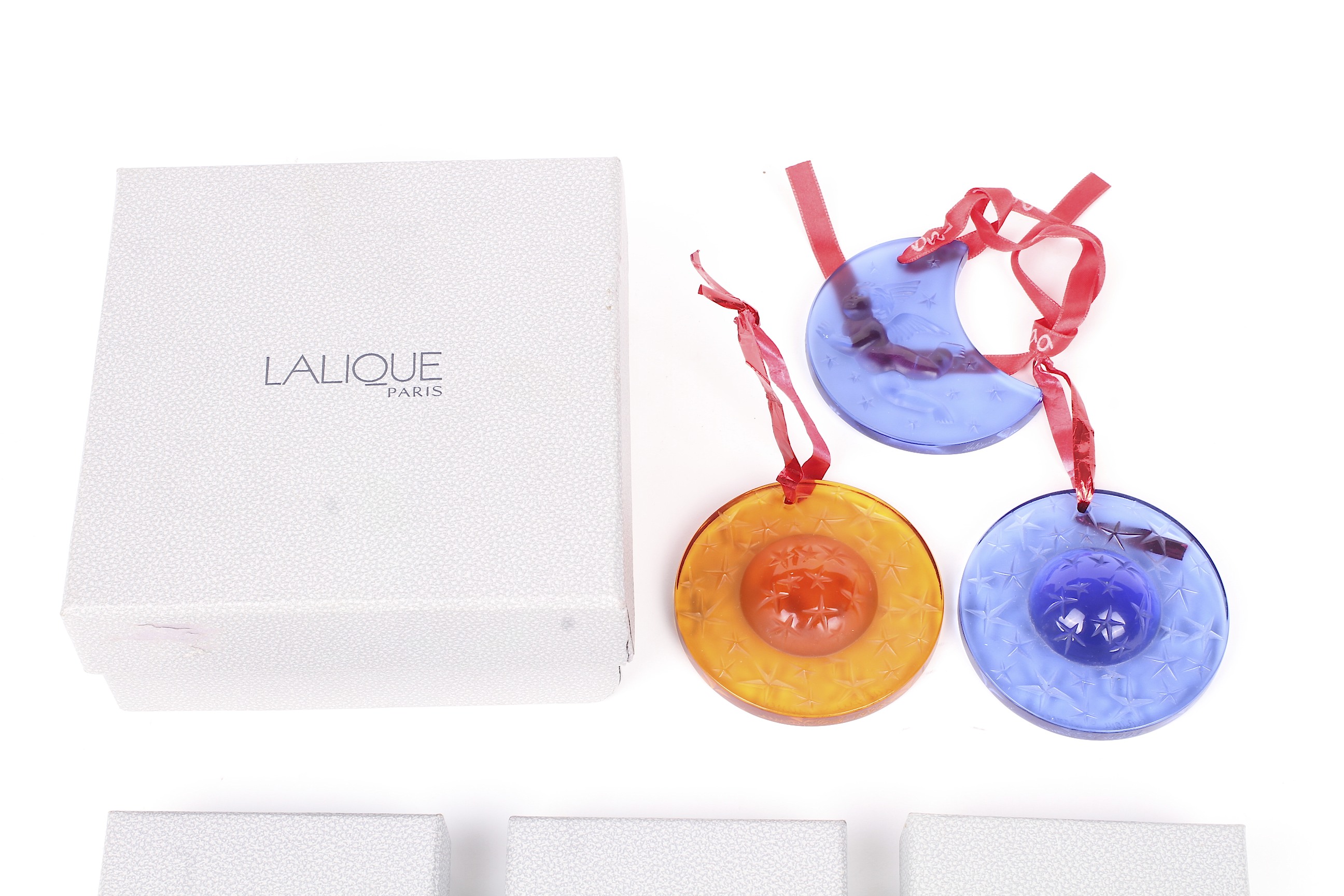 Six Lalique Christmas tree decorations. - Image 3 of 3