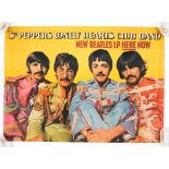 A 1960s Beatles Sgt Peppers Lonely Hearts Club Band original EMI LP promotional poster, 46cm x 63.