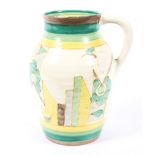 A Clarice Cliff Lotus Moonflower jug.