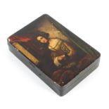 A late 19th century Stobwassers (Braunschweig) painted metal tobacco box.