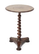 A Victorian mahogany converted circular occasional table.