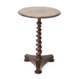 A Victorian mahogany converted circular occasional table.