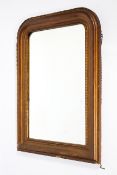 A 19th century gilt dome topped wood and gesso wall mirror.