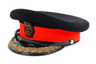 A Hawkes & Co military officer's peaked cap.