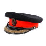 A Hawkes & Co military officer's peaked cap.