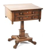 A William IV mahogany work table.