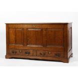 An early 19th century oak mule chest.