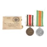 Two WWII medals.