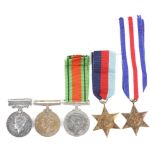 A five piece WWII medal group.