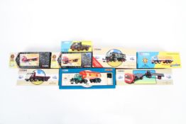 Eight Corgi diecast transport vehicles.