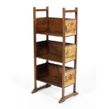 An Arts and Crafts free standing open bookcase.