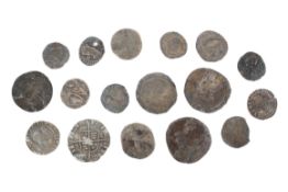 Seventeen hammered coins (most worn)