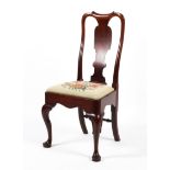 A George II mahogany dining chair.