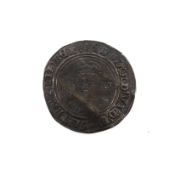 An Edward VI shilling (lightly creased) coin