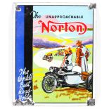 A Norton enamel advertising sign.