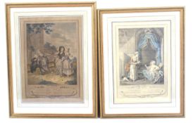 Two 18th/19th century hand coloured engravings.