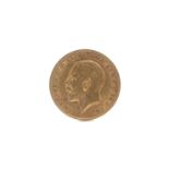 A George V half sovereign. Dated 1911.