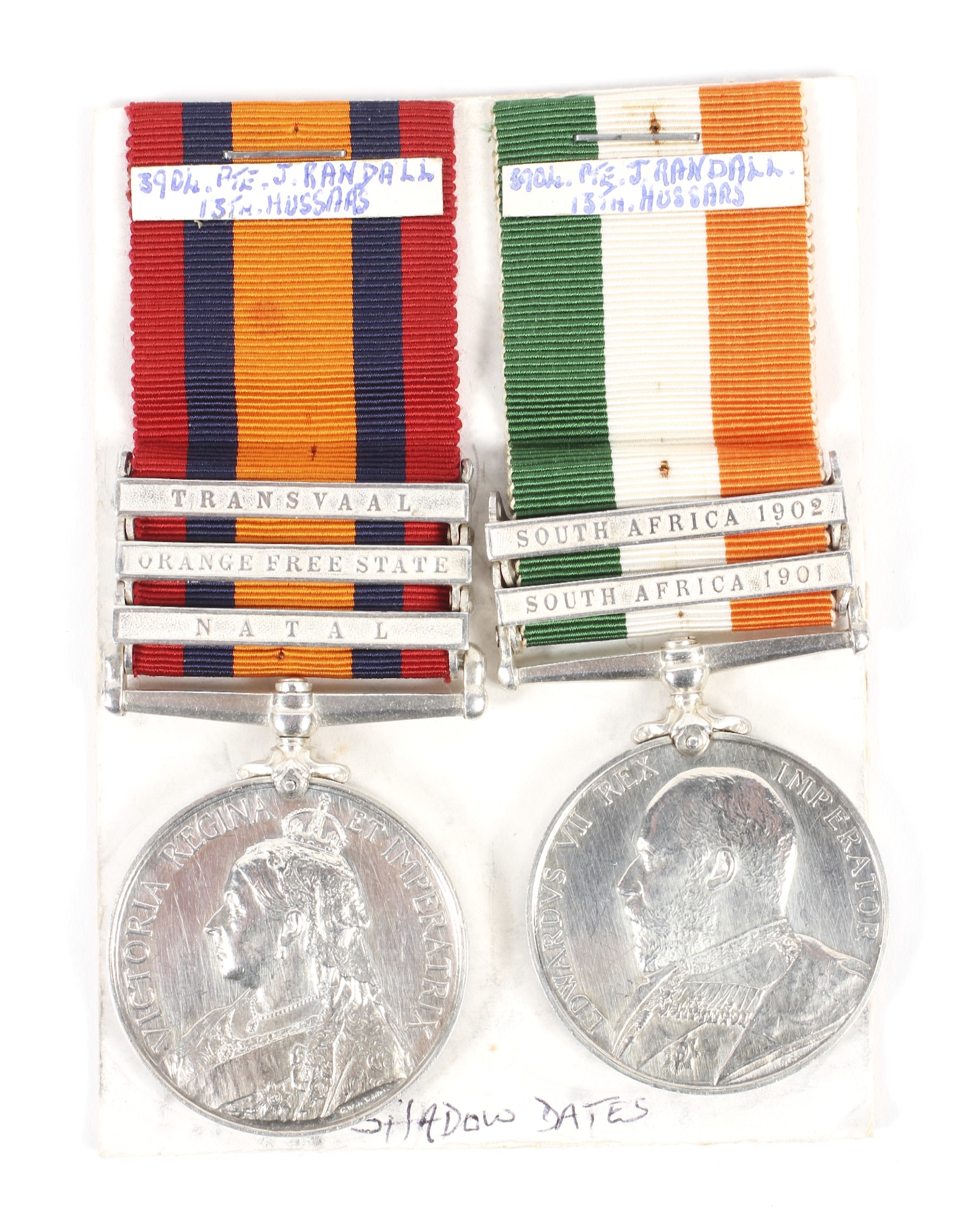Two South Africa medals, Queen Victoria and Edward VII. - Image 2 of 3