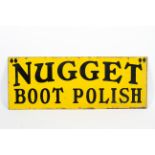 A 'Nugget Boot Polish' enamel advertising sign.