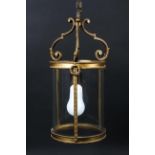 A 20th century gilt metal hall lantern.