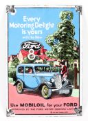 A Ford enamel advertising sign.