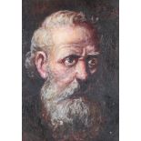 Attributed to Robert Oscar Lenkiewicz (1941-2002), portrait of a bearded man, oil on panel.