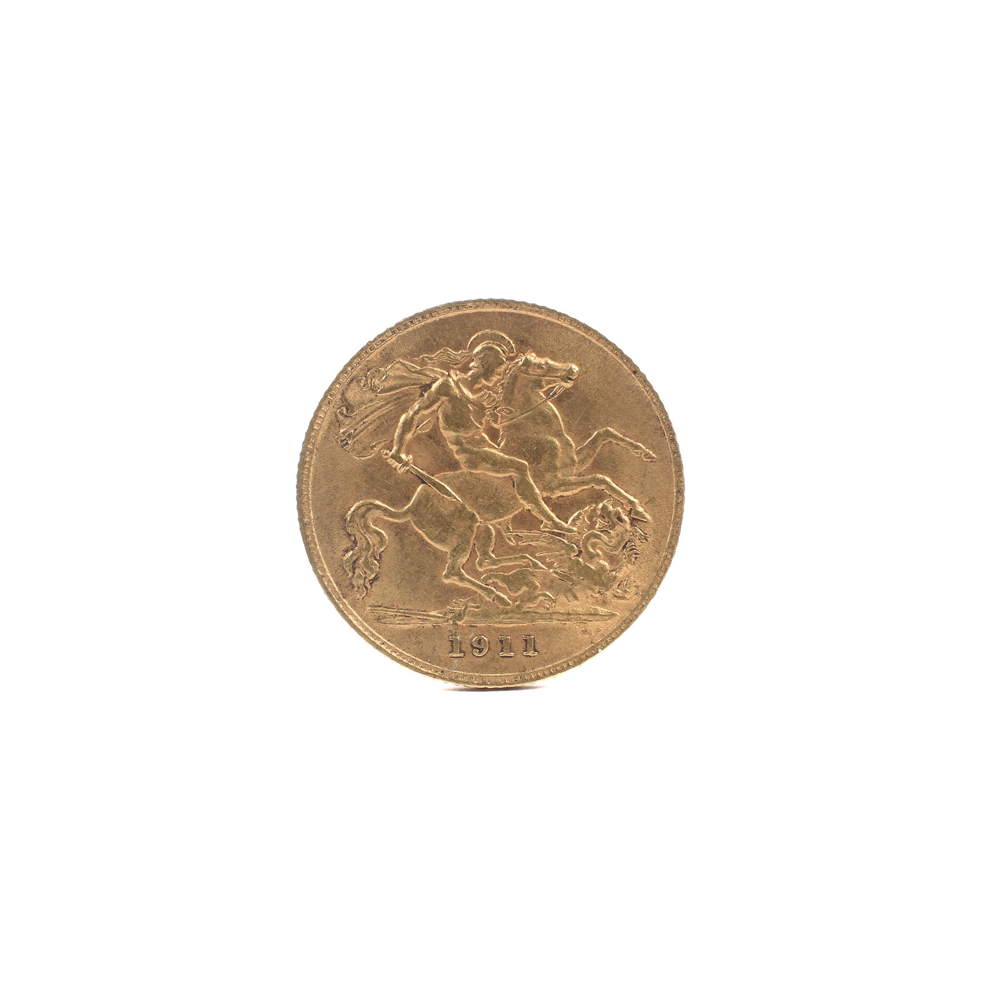 A George V half sovereign. Dated 1911. - Image 2 of 2