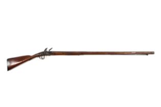 A 19th century flintlock shotgun.