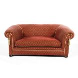 A Victorian upholstered sofa.