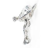A vintage chrome plated Spirit of Ecstasy Rolls Royce car mascot. The domed base marked C Sykes/R.