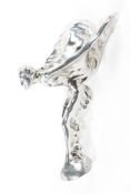 A vintage chrome plated Spirit of Ecstasy Rolls Royce car mascot. The domed base marked C Sykes/R.