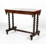 A mid-19th century Victorian rosewood bobbin turned centre table.