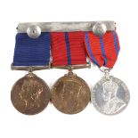 A late 19th/early 20th century Metropolitan police trio of medals.