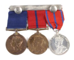 A late 19th/early 20th century Metropolitan police trio of medals.