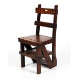 A Victorian mahogany Gothic style metamorphic chair.